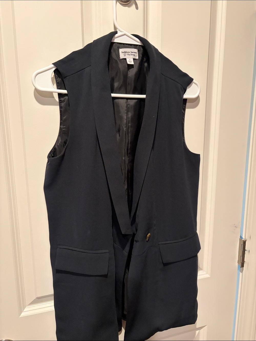 Laundry by Shelli Segal Women's Navy Sleeveless Blazer Vest